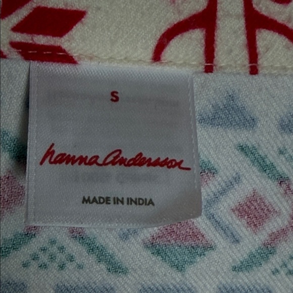 NWOT Hanna Andersson Women's Holiday Flannel Pajama Set Sz S Dear Deer Christmas - Picture 7 of 14